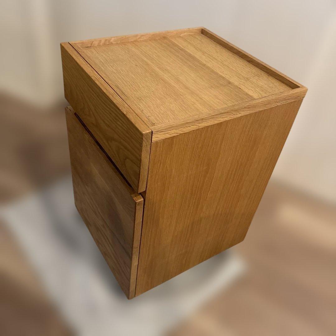 廃盤モデル 無印良品 木製 デスクキャビネット オーク材 廃盤モデル