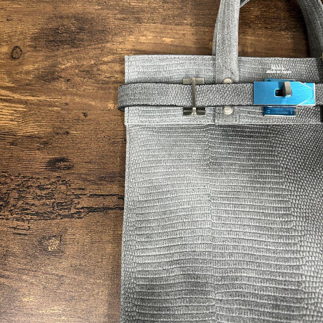 MUL ホワイト消し加工 リザード型押しレザー S