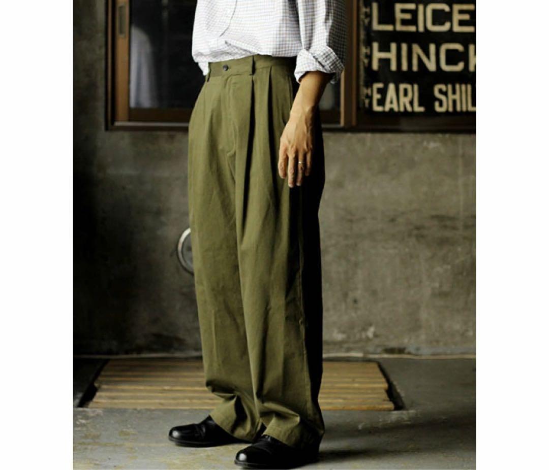 A.PRESSE Chino Trousers チノトラウザーズ Olive 2