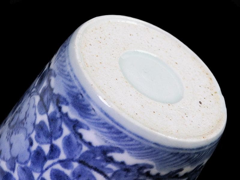 古伊万里 染付 牡丹に牡丹葉繋ぎ紋の図 蕎麦猪口 C503AS-CSw - メルカリ