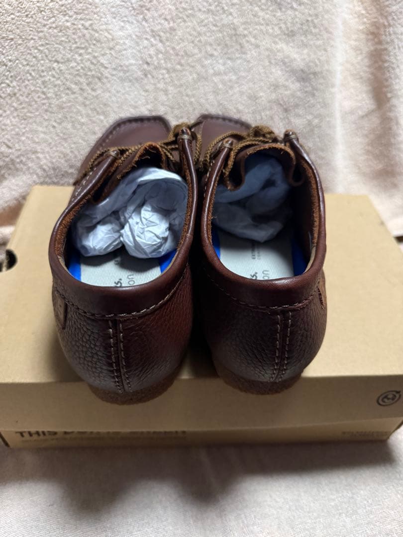 最終値下げクラークス clarksブラウンレザー モカシンシューズ新品未使用