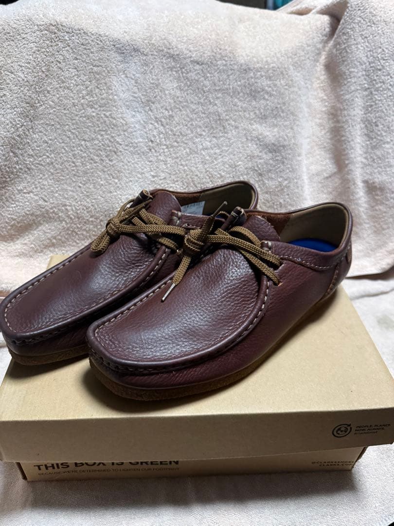 最終値下げクラークス clarksブラウンレザー モカシンシューズ新品未使用