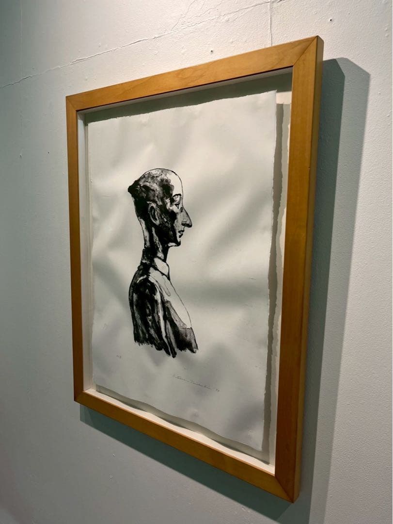 舟越桂 「言葉で描かれた地図」 1994年 リトグラフ