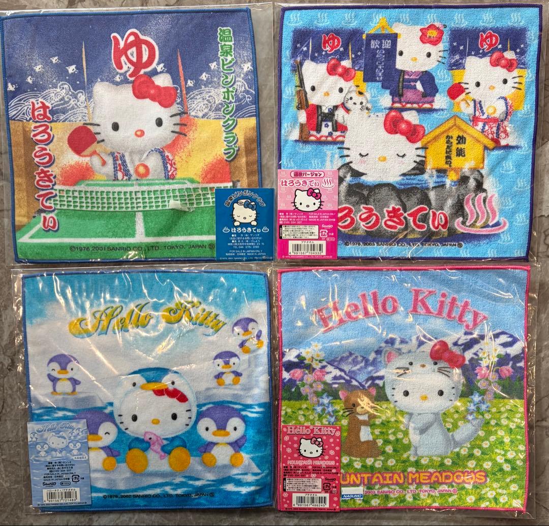 【希少】ハローキティ ご当地ハンカチ 91枚セット 未使用 平成レトロ