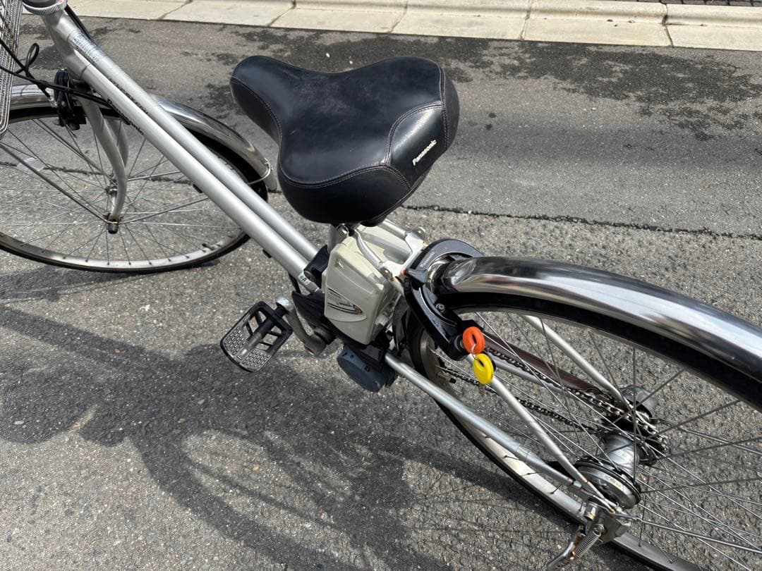 Panasonicパナソニック電動アシスト自転車 シルバー バスケット付き