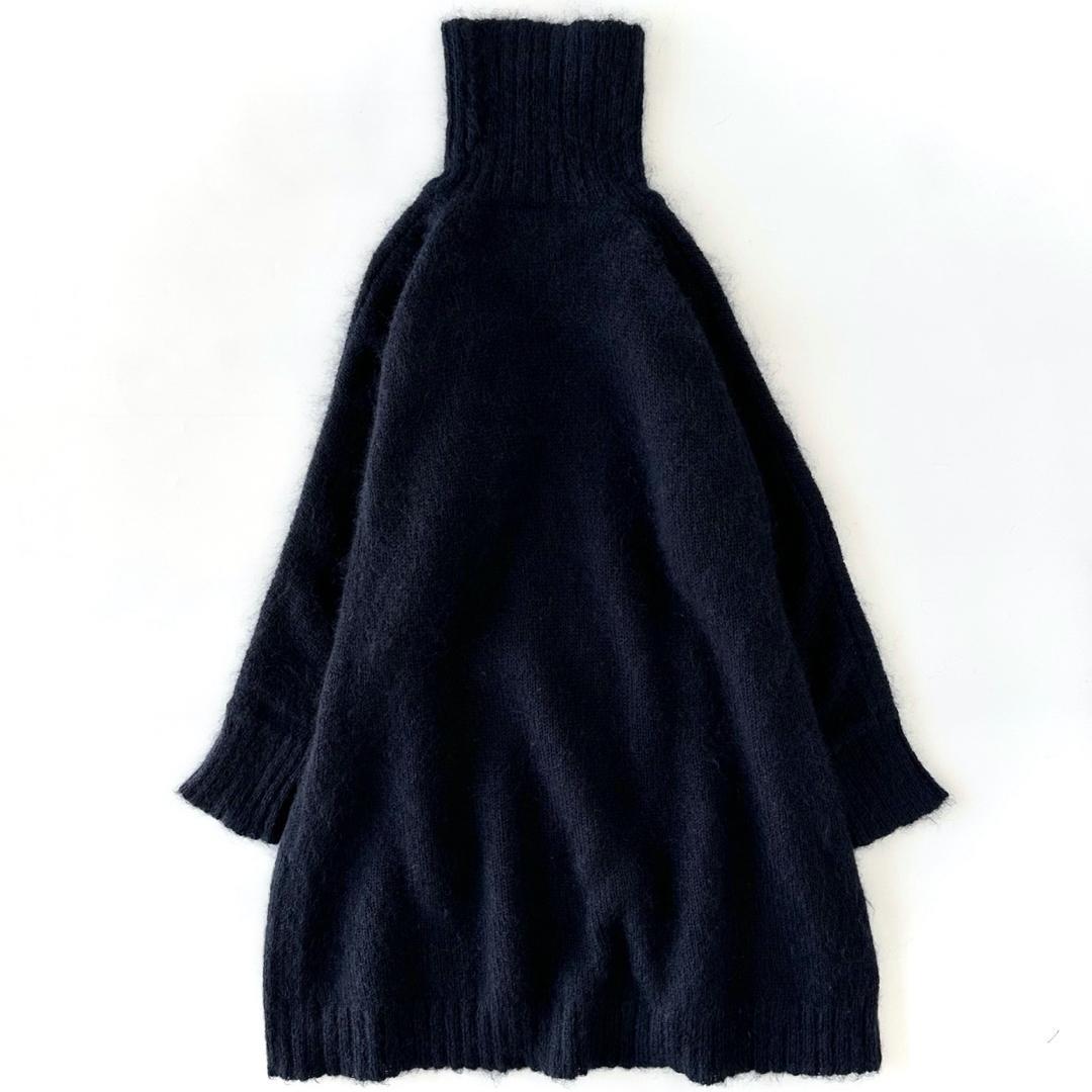 最終！ミュベールワークざっくりチェスターコート美品38 ネイビー