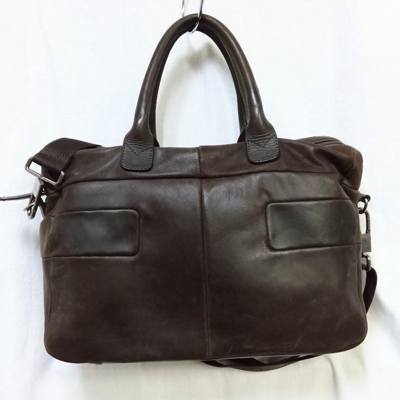 ジョルジオ・アルマーニ☆レザー 2WAY ビジネスバッグ