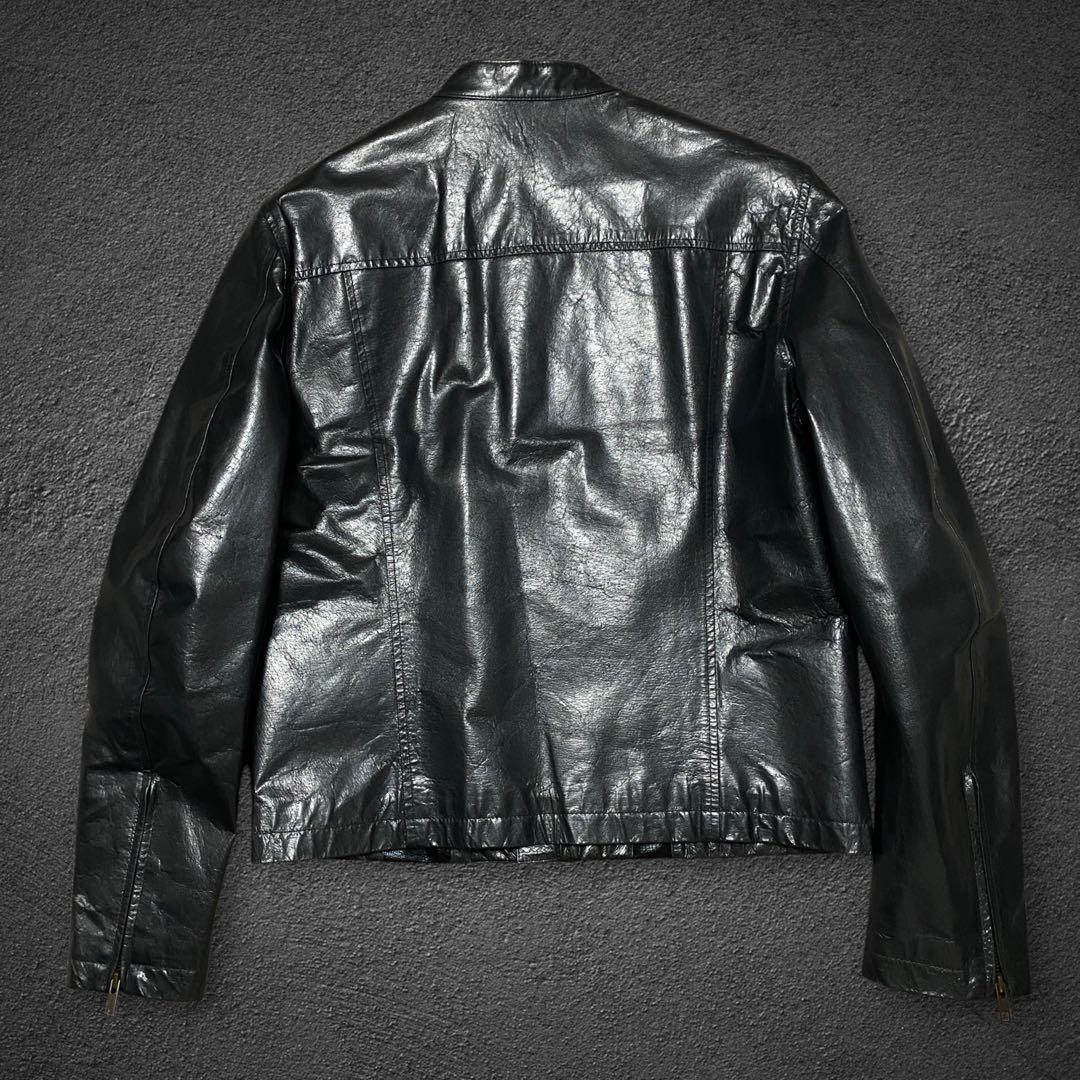 FICCE crocodile embossed leather jacket