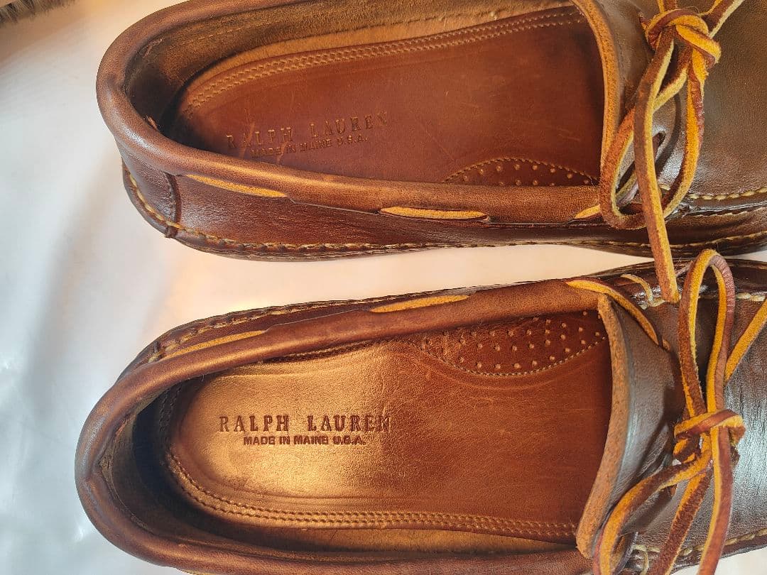 【Vintage】USA製 RALPH LAUREN　モカシンシューズ　高級革靴