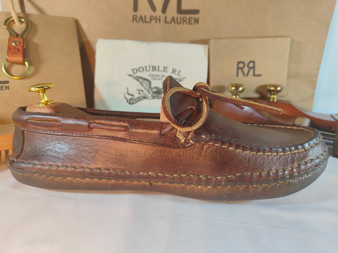 【Vintage】USA製 RALPH LAUREN　モカシンシューズ　高級革靴