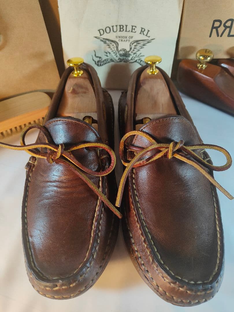 【Vintage】USA製 RALPH LAUREN　モカシンシューズ　高級革靴