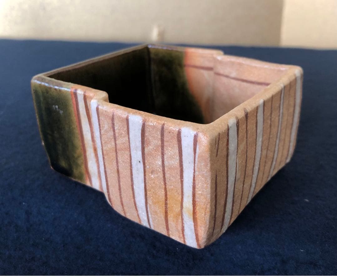 《R》懐石 織部 向付10客 小鉢 木箱　260126く1