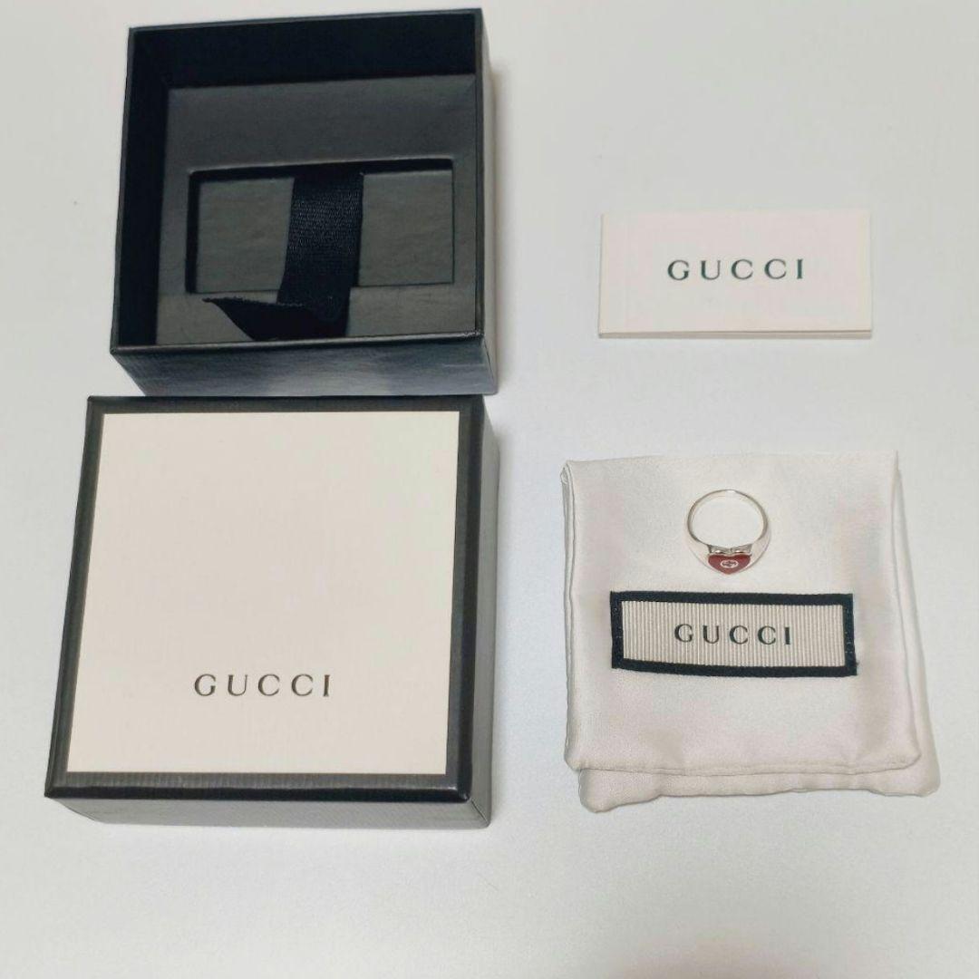 【未使用✨】GUCCI リング ハート インターロッキング 8号