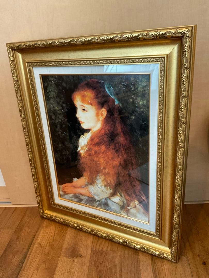 ルノワール 少女イレーヌ 立体複製名画 レプリカ 絵画 額付 アートの友