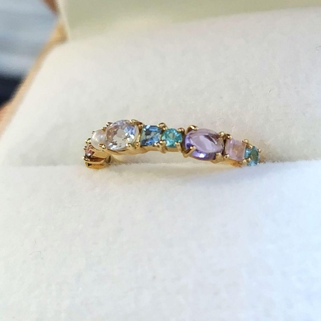 Bizoux 11号 K18YG スノールナ パフメ リング