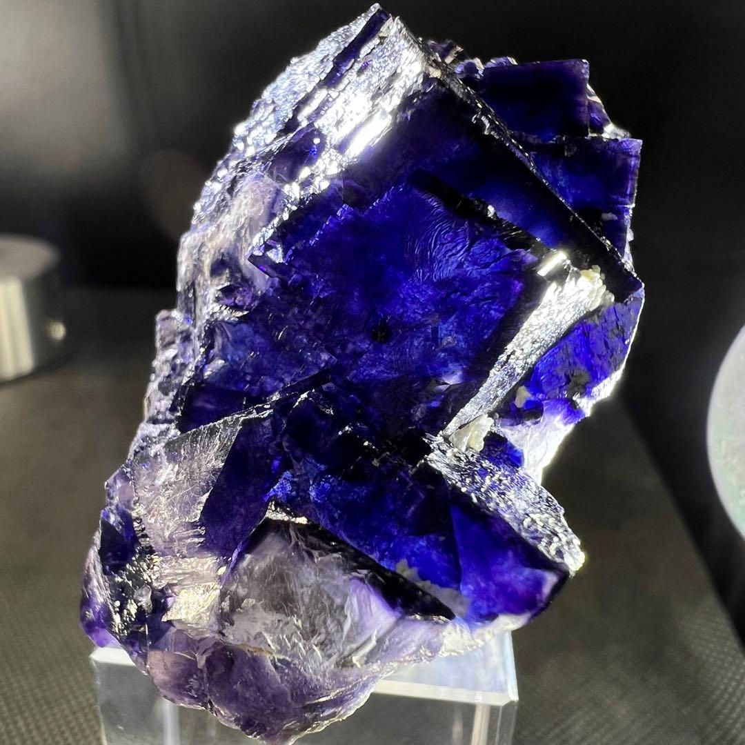 内モンゴル産 濃紺フローライト セミキャビネットサイズ