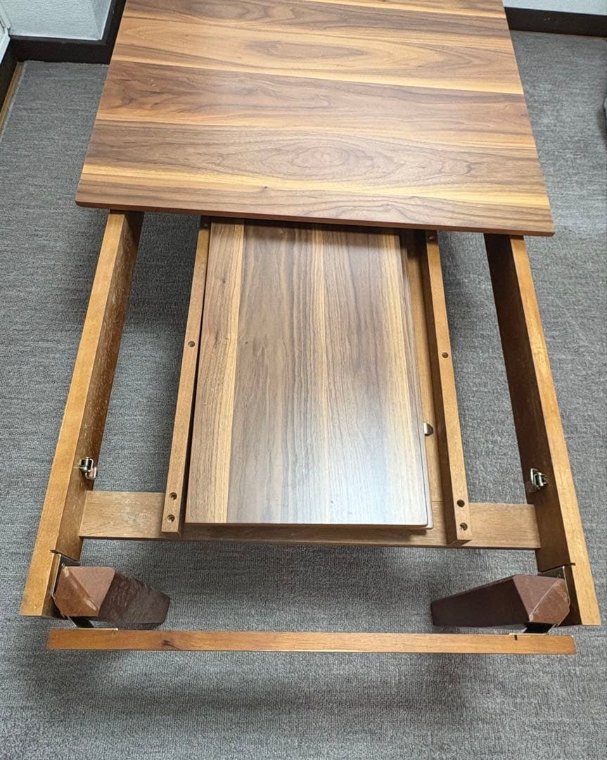 伸縮ローテーブル 幅120-180cm