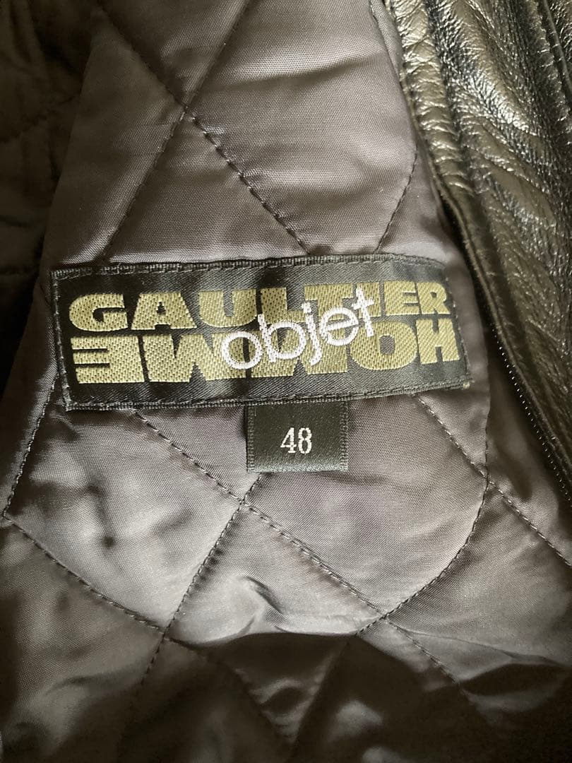 最新ファッション - GAULTIER HOMM E 黒 羊革レザージャケット N110429187