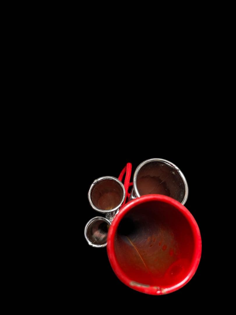 応援用4連ホイッスル シルバー/レッド CRIX YASUDA チアホーン