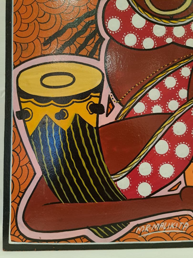 ティンガティンガ 原画 MR•MALIKITA ママアフリカ茶