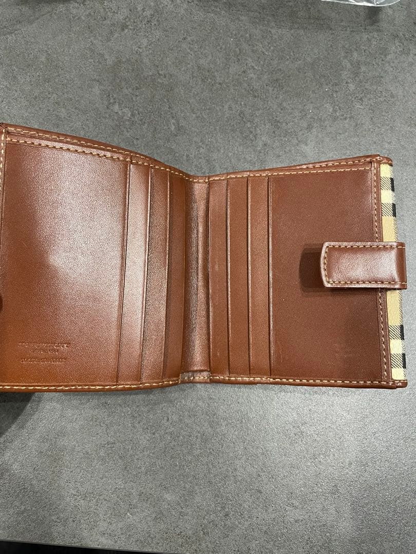 BURBERRY バーバリー 二つ折り財布 ノバチェック レザー ヴィンテージ