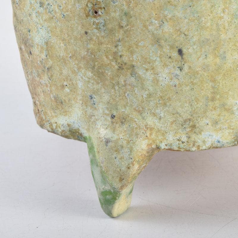 中国 漢緑釉 銀化 穀物倉 C 9229