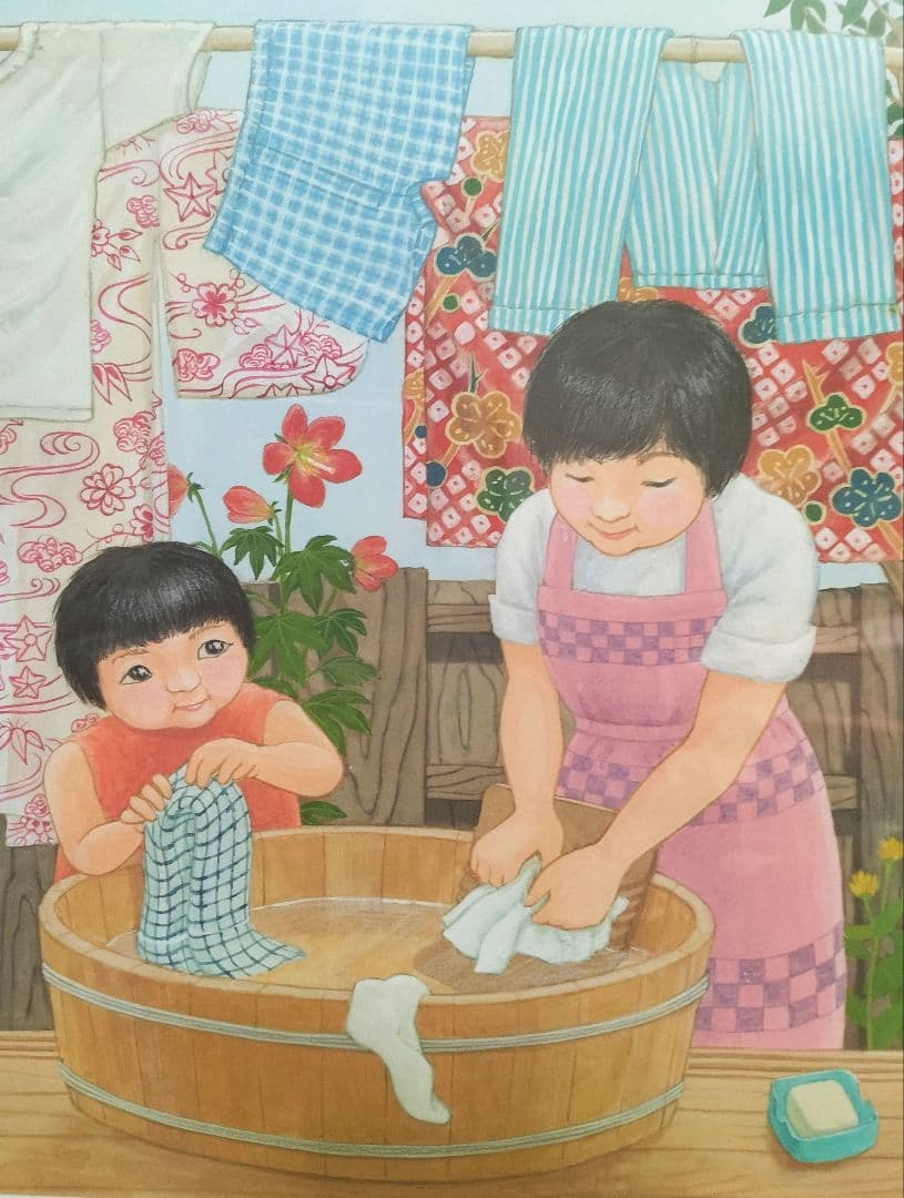布絵作家　山田圭子「水彩画　懐かしい昔の光景」