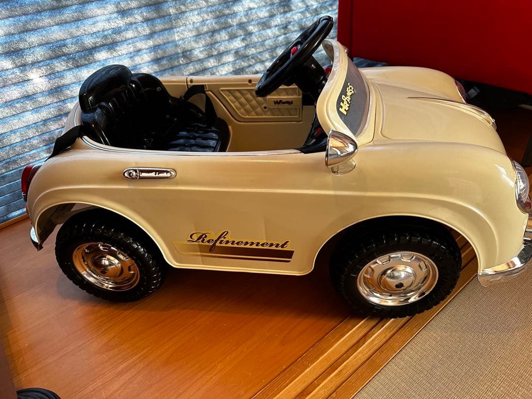 リングボーイ/リングガール 子供用電動カー ラジコンカー　クリーム色