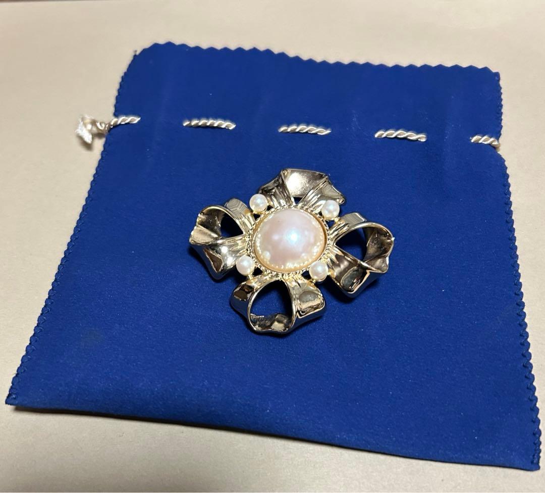 vintage GIVENCHY ジバンシィ パール調 ブローチ ジバンシー☆ブローチ