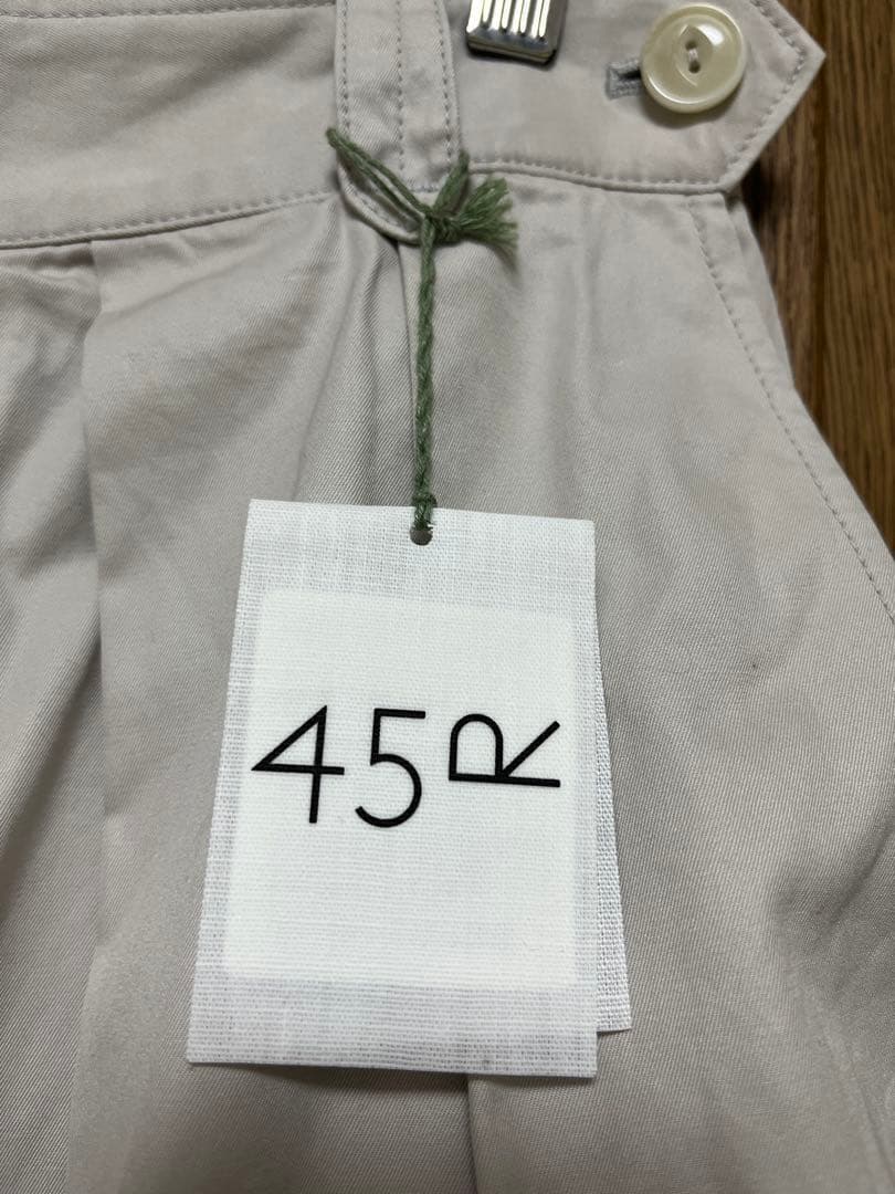 新品 45R 薄ギャバのブルマパンツ キュロット アンティークホワイト