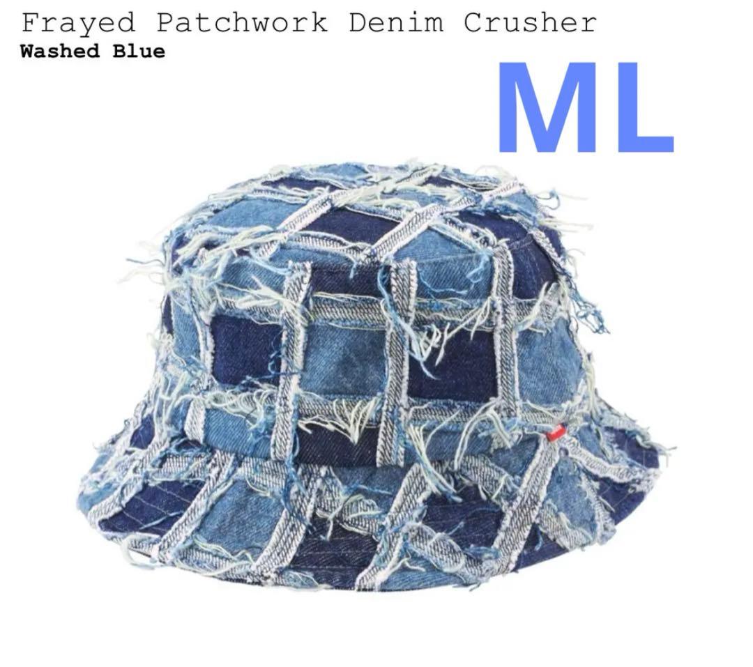 supreme Frayed Patchwork Denim Crusher - 帽子ヴィンテージ