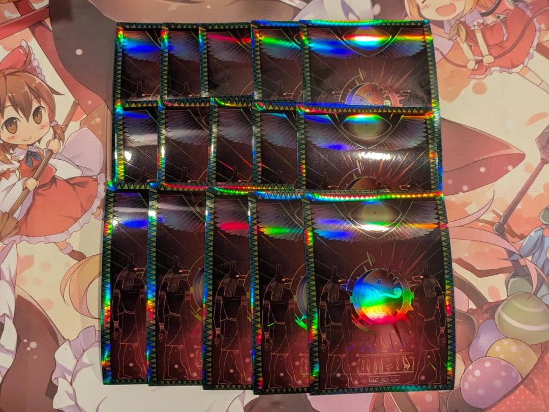 15枚 皆既日食の書 スリーブ カード プロテクター 遊戯王 皆既日蝕の書