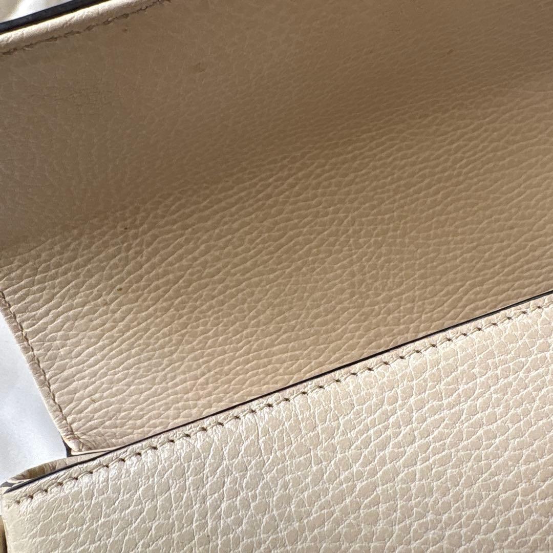 ✈*様 GUCCI ベージュ レザー ショルダーバッグ