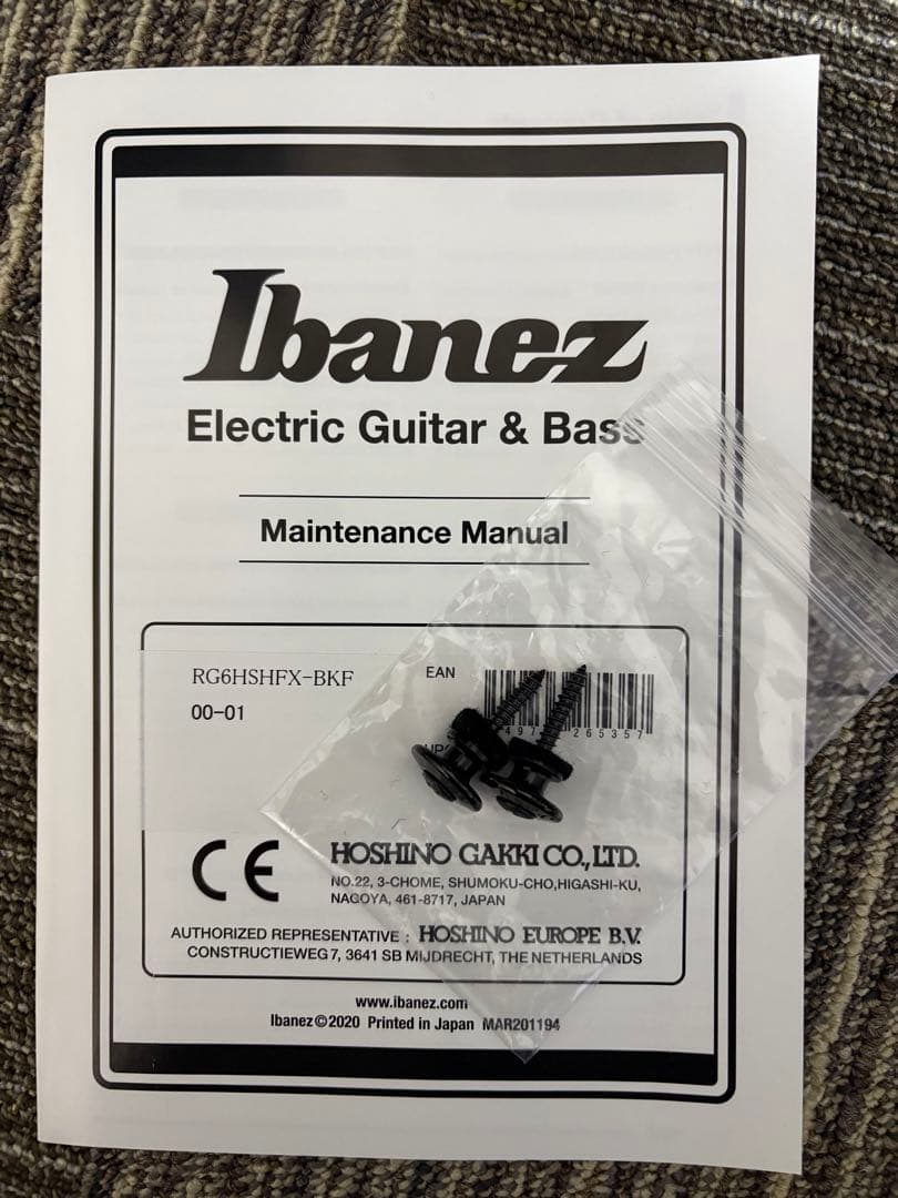 Ibanez　J-LINE　RG6HSHFX-BKF　本革ストラップ付