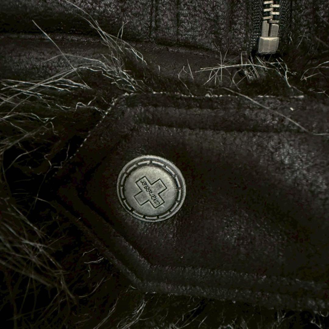 BURNING SHO ecoleather fur jacket ボアy2k