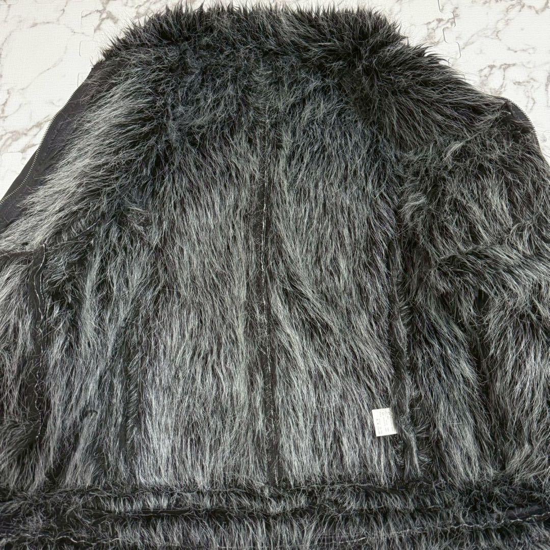 BURNING SHO ecoleather fur jacket ボアy2k