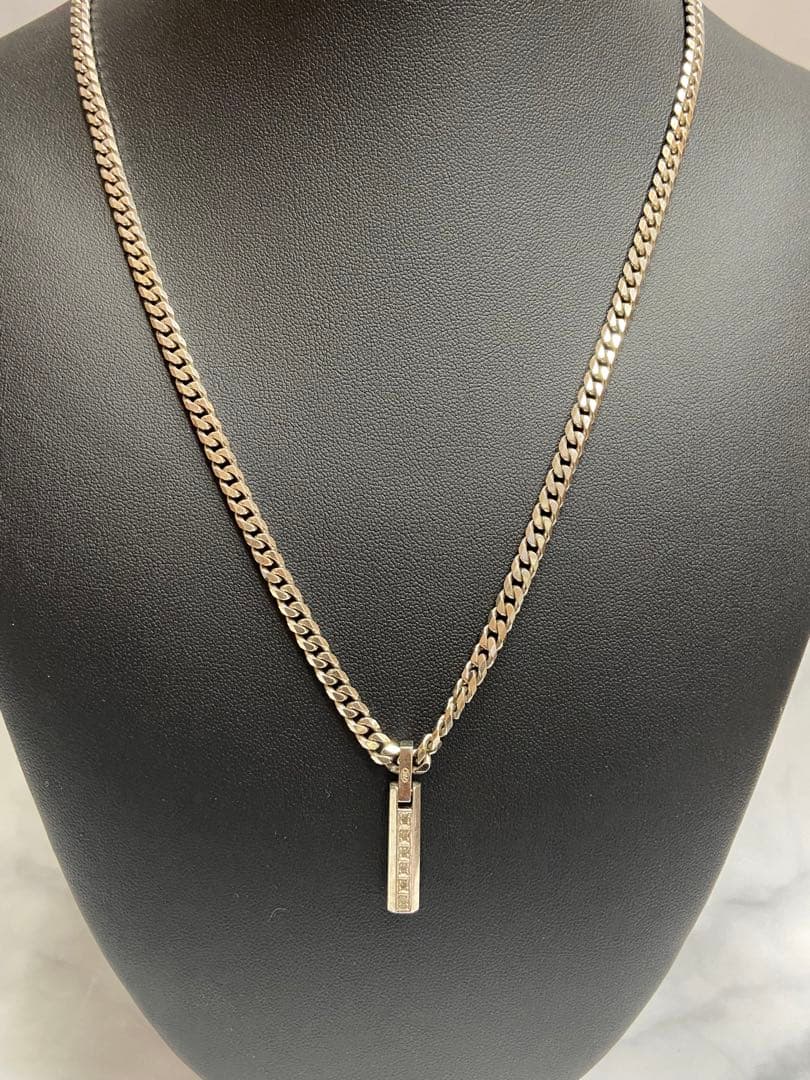 6Pダイヤ 0.12ct PtGC 喜平ネックレス