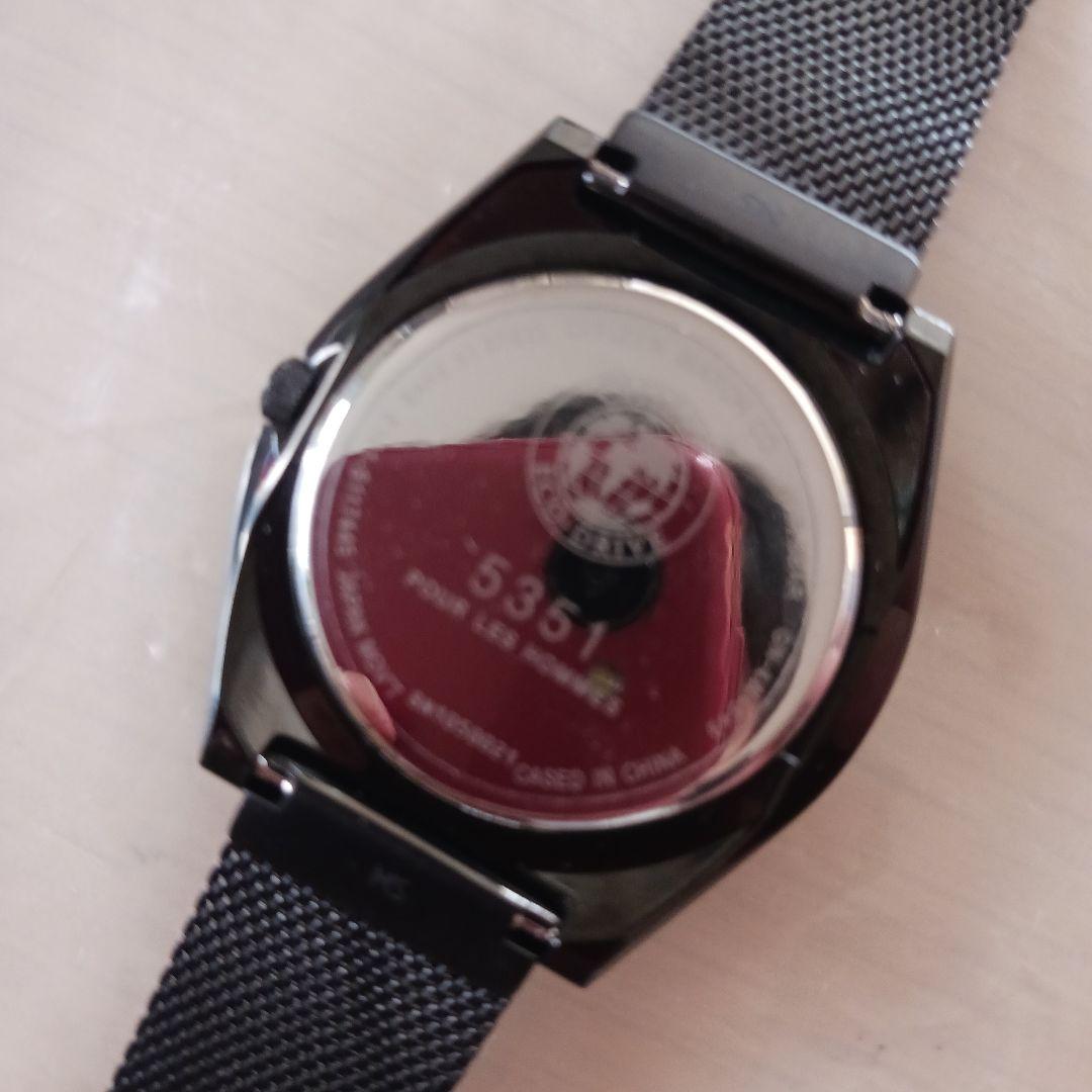 CITIZEN ソーラークォーツ腕時計 ブラック　5351プール・オムコラボ