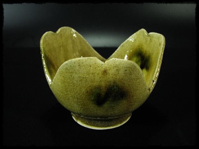 黄瀬戸 割山椒 向付 4客 加藤 作助 茶道具 懐石 d171