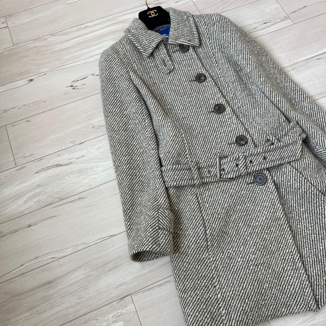 BURBERRY BLUE LABEL ロンドンコート アンゴラ ツイードコート - メルカリ
