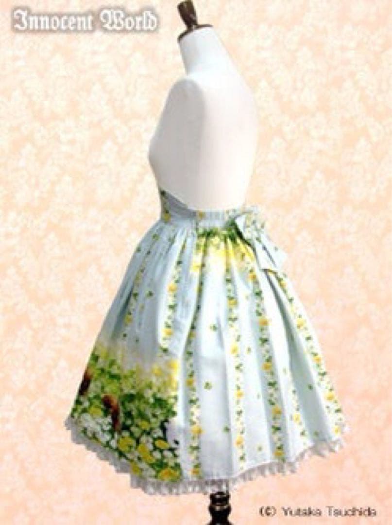新品■送料無料■ イノセントワールド■土田穣コラボうさぎとりす柄スカート希少レア