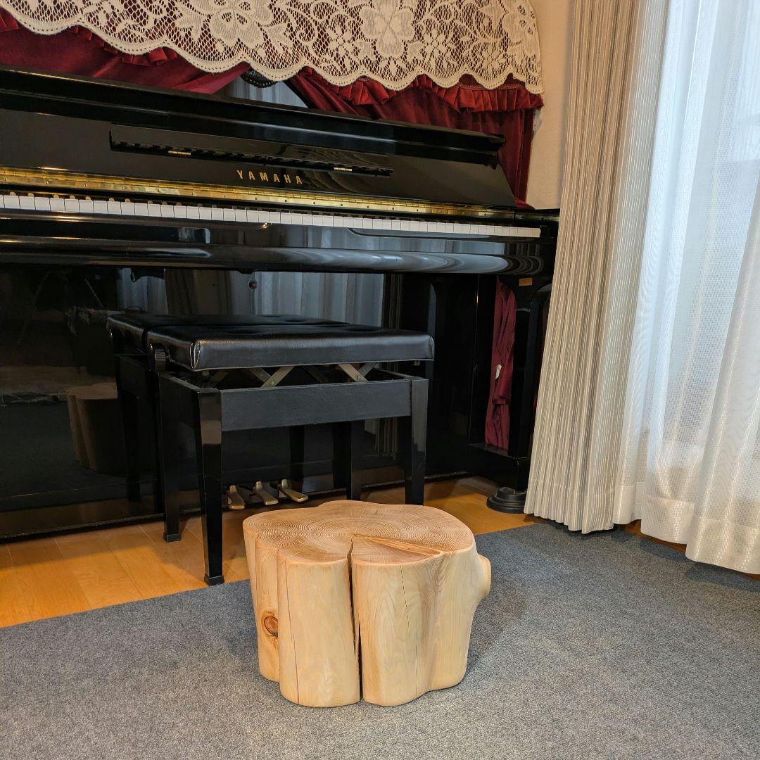 天然ヒバ　切り株　丸太　椅子　スツール　高さ約23.5cm