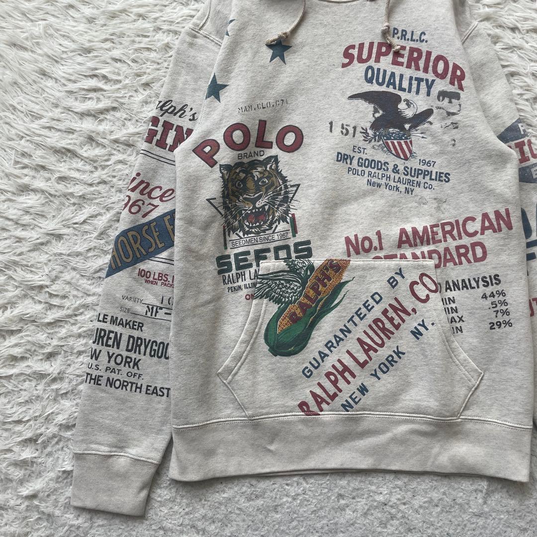 POLO RALPH LAUREN 総柄　プルオーバー　パーカー　スエット