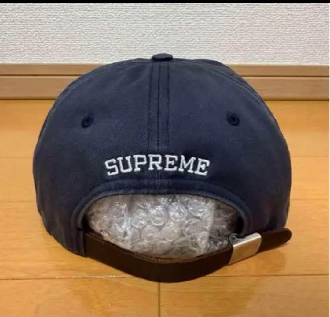 SUPREME ネイビー Sロゴキャップ - メルカリ