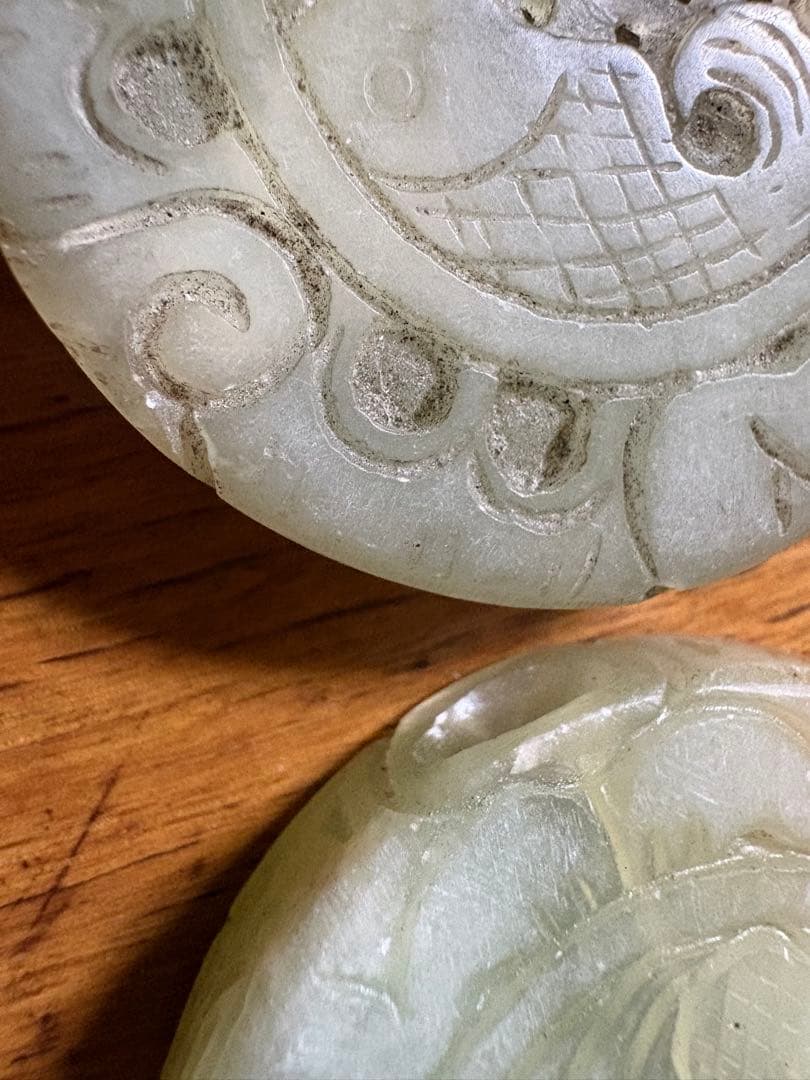 石？玉？の中国的置物 中国美術 2点まとめて5.5cm 51gと