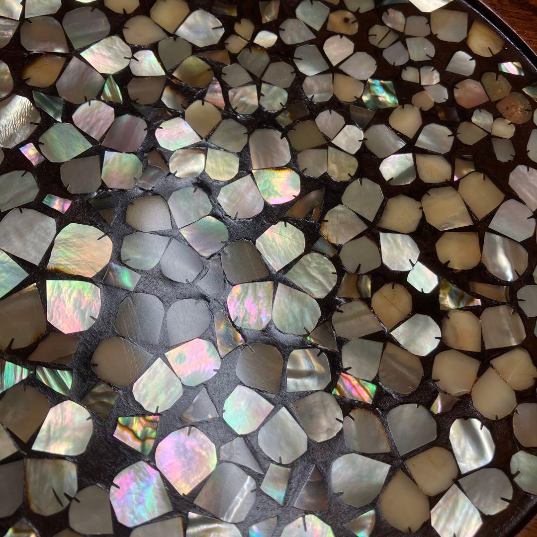 螺鈿　欅　小皿(小島　雄四郎)