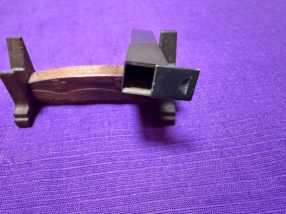 珍品　銀製　幕末明治頃　楊枝入れ　絡繰　香筒？　精密和歌毛彫（根付茶器香道香炉