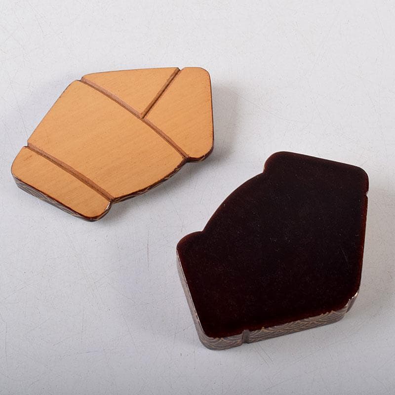 茶道具　多田桂寛作　青海波　結文香合　共布共箱　V　8114