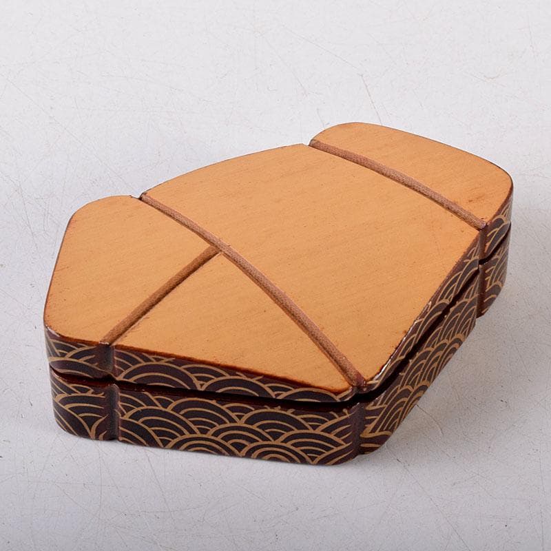 茶道具　多田桂寛作　青海波　結文香合　共布共箱　V　8114