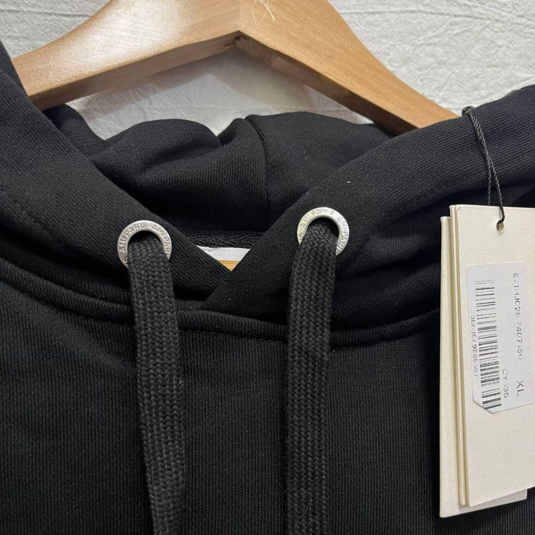 AMI PARIS アミパリス フーディー パーカー 黒 XLサイズ u14